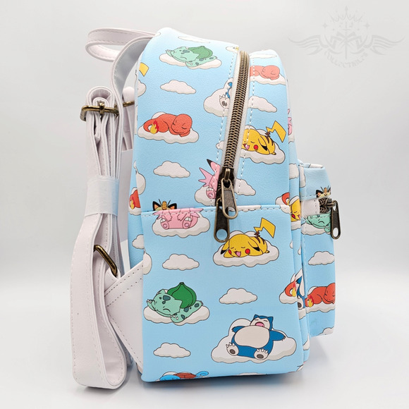 Loungefly Pokemon Snorlax Pikachu Squirtle Sleeping Characters Mini Backpack Bag - Picture 5 of 12
